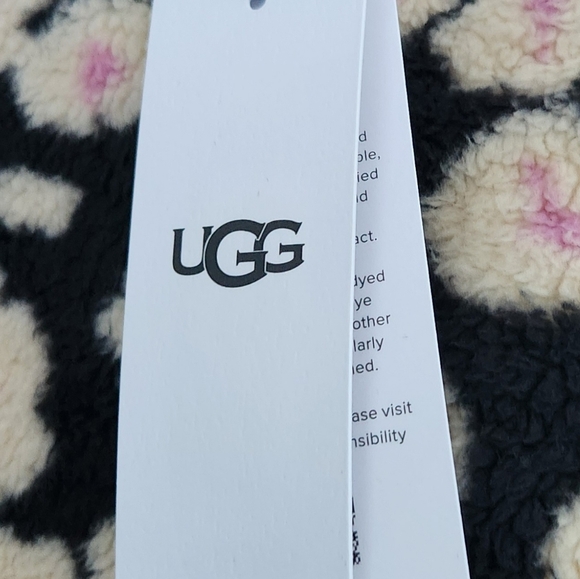 UGG "Marlene" floral fleece jacket w/ stand-up collar - Picture 10 of 10